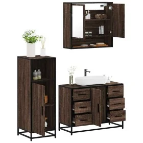 Set de muebles baño 3 pzas madera contrachapada roble marrón von , Badezimmermöbel - Ref: Foro24-3300994, Preis: 264,65 €, Ra...