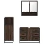 Set de muebles baño 3 pzas madera contrachapada roble marrón de , Muebles de baño - Ref: Foro24-3300994, Precio: 264,64 €, De...