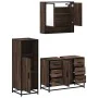 Set de muebles baño 3 pzas madera contrachapada roble marrón de , Muebles de baño - Ref: Foro24-3300994, Precio: 264,64 €, De...