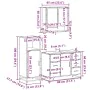 Set de muebles baño 3 pzas madera contrachapada roble marrón de , Muebles de baño - Ref: Foro24-3300994, Precio: 264,64 €, De...