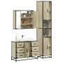 Set de muebles de baño 3 pzas madera contrachapada roble Sonoma by , Bathroom furniture - Ref: Foro24-3301081, Price: 331,81 ...