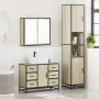 Set de muebles de baño 3 pzas madera contrachapada roble Sonoma by , Bathroom furniture - Ref: Foro24-3301081, Price: 331,81 ...