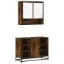 Set de muebles baño 2 pzas madera contrachapada roble ahumado von , Badezimmermöbel - Ref: Foro24-3300942, Preis: 149,28 €, R...
