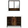 Set de muebles baño 2 pzas madera contrachapada roble ahumado von , Badezimmermöbel - Ref: Foro24-3300942, Preis: 149,28 €, R...