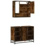 Set de muebles baño 2 pzas madera contrachapada roble ahumado von , Badezimmermöbel - Ref: Foro24-3300942, Preis: 149,28 €, R...