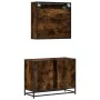 Set de muebles baño 2 pzas madera contrachapada roble ahumado von , Badezimmermöbel - Ref: Foro24-3300942, Preis: 149,28 €, R...
