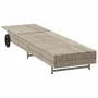 Tumbona con ruedas y cojín ratán sintético gris claro by , Loungers - Ref: Foro24-4104038, Price: 166,79 €, Discount: %