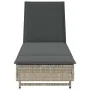 Tumbona con ruedas y cojín ratán sintético gris claro by , Loungers - Ref: Foro24-4104038, Price: 166,79 €, Discount: %