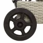Tumbona con ruedas y cojín ratán sintético gris claro by , Loungers - Ref: Foro24-4104038, Price: 166,79 €, Discount: %