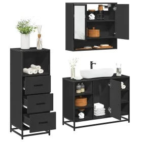 Juego de muebles de baño 3 pzas madera contrachapada negro von , Badezimmermöbel - Ref: Foro24-3301060, Preis: 240,10 €, Raba...