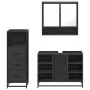 Juego de muebles de baño 3 pzas madera contrachapada negro de , Muebles de baño - Ref: Foro24-3301060, Precio: 243,67 €, Desc...