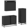 Juego de muebles de baño 3 pzas madera contrachapada negro de , Muebles de baño - Ref: Foro24-3301060, Precio: 243,67 €, Desc...