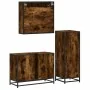 Set de muebles baño 3 pzas madera contrachapada roble ahumado by , Bathroom furniture - Ref: Foro24-3301062, Price: 232,55 €,...