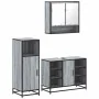 Set de muebles de baño 3 pzas madera contrachapada gris sonoma von , Badezimmermöbel - Ref: Foro24-3301003, Preis: 222,83 €, ...