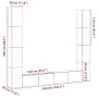 Muebles de TV de pared 6 uds madera vieja madera de ingeniería von , TV-Möbel - Ref: Foro24-3328987, Preis: 344,06 €, Rabatt: %