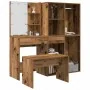 Juego de tocador con LED madera contrachapada madera vieja de , Conjuntos de muebles para dormitorios - Ref: Foro24-3329181, ...