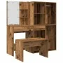 Juego de tocador con LED madera contrachapada madera vieja de , Conjuntos de muebles para dormitorios - Ref: Foro24-3329181, ...