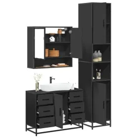 Juego de muebles de baño 3 pzas madera contrachapada negro von , Badezimmermöbel - Ref: Foro24-3301110, Preis: 339,08 €, Raba...