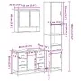 Set de muebles baño 3 pzas madera contrachapada roble ahumado von , Badezimmermöbel - Ref: Foro24-3301112, Preis: 328,53 €, R...