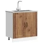 Mueble bajo fregadero Lucca madera contrachapada madera antigua de , Armarios de cocina - Ref: Foro24-853695, Precio: 81,37 €...