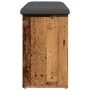 Banco zapatero madera de ingeniería madera vieja 102x32x50 cm de , Bancos para recibidores y almacenamiento - Ref: Foro24-857...