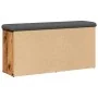 Banco zapatero madera de ingeniería madera vieja 102x32x50 cm de , Bancos para recibidores y almacenamiento - Ref: Foro24-857...
