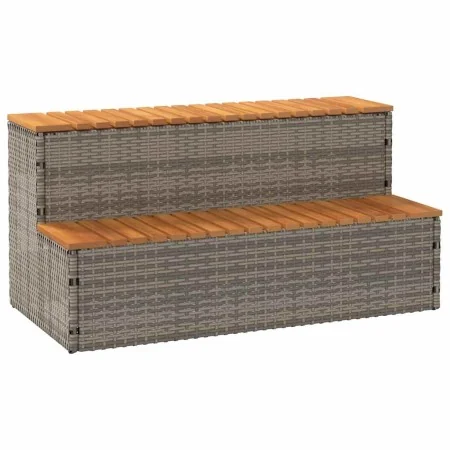 Escalón bañera hidromasaje gris 100x50x50,5 cm ratán sintético by , Pool and spa accessories - Ref: Foro24-4103945, Price: 13...