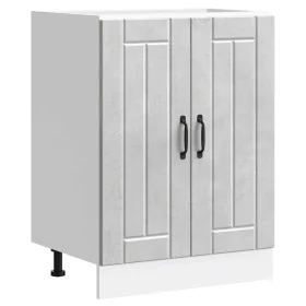 Mueble bajo fregadero Lucca madera contrachapada gris hormigón von , Küchenschränke - Ref: Foro24-853681, Preis: 79,93 €, Rab...