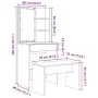 Juego de tocador con LED madera artesanal de roble by , Bedroom Dressers - Ref: Foro24-3329188, Price: 140,59 €, Discount: %