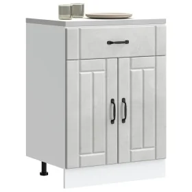 Mueble bajo de cocina Lucca madera contrachapada gris cemento von , Küchenschränke - Ref: Foro24-853731, Preis: 90,75 €, Raba...