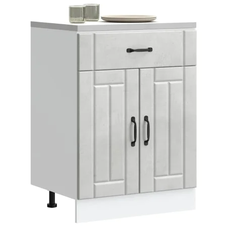 Mueble bajo de cocina Lucca madera contrachapada gris cemento von , Küchenschränke - Ref: Foro24-853731, Preis: 90,75 €, Raba...