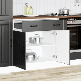 Mueble bajo de cocina Lucca madera ingeniería negra by , Kitchen cabinets - Ref: Foro24-853738, Price: 88,05 €, Discount: %