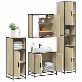Juego de muebles de baño 4 pzas contrachapada roble sonoma von , Badezimmermöbel - Ref: Foro24-3301186, Preis: 336,36 €, Raba...