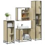 Juego de muebles de baño 4 pzas contrachapada roble sonoma by , Bathroom furniture - Ref: Foro24-3301186, Price: 336,08 €, Di...