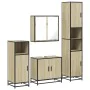 Juego de muebles de baño 4 pzas contrachapada roble sonoma by , Bathroom furniture - Ref: Foro24-3301186, Price: 336,08 €, Di...