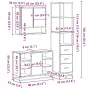 Set de muebles baño 3 pzas madera contrachapada roble marrón von , Badezimmermöbel - Ref: Foro24-3301184, Preis: 255,43 €, Ra...