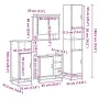 Juego de muebles de baño 4 pzas madera contrachapada negro von , Badezimmermöbel - Ref: Foro24-3301235, Preis: 375,81 €, Raba...