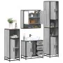 Set de muebles de baño 4 pzas madera contrachapada gris sonoma von , Badezimmermöbel - Ref: Foro24-3301228, Preis: 446,19 €, ...