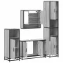 Set de muebles de baño 4 pzas madera contrachapada gris sonoma de , Muebles de baño - Ref: Foro24-3301223, Precio: 431,27 €, ...