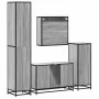 Set de muebles de baño 4 pzas madera contrachapada gris sonoma de , Muebles de baño - Ref: Foro24-3301223, Precio: 431,27 €, ...