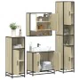 Juego de muebles de baño 4 pzas contrachapada roble sonoma by , Bathroom furniture - Ref: Foro24-3301216, Price: 333,06 €, Di...