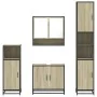 Juego de muebles de baño 4 pzas contrachapada roble sonoma by , Bathroom furniture - Ref: Foro24-3301216, Price: 333,06 €, Di...