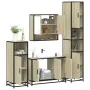 Juego de muebles de baño 4 pzas contrachapada roble sonoma de , Muebles de baño - Ref: Foro24-3301221, Precio: 399,69 €, Desc...