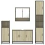 Juego de muebles de baño 4 pzas contrachapada roble sonoma de , Muebles de baño - Ref: Foro24-3301221, Precio: 399,69 €, Desc...