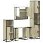 Juego de muebles de baño 4 pzas contrachapada roble sonoma de , Muebles de baño - Ref: Foro24-3301221, Precio: 399,69 €, Desc...