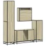 Juego de muebles de baño 4 pzas contrachapada roble sonoma de , Muebles de baño - Ref: Foro24-3301221, Precio: 399,69 €, Desc...