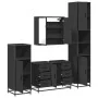 Juego de muebles de baño 4 pzas madera contrachapada negro by , Bathroom furniture - Ref: Foro24-3301200, Price: 465,87 €, Di...