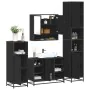 Juego de muebles de baño 4 pzas madera contrachapada negro von , Badezimmermöbel - Ref: Foro24-3301240, Preis: 423,02 €, Raba...