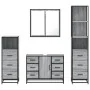 Set de muebles de baño 4 pzas madera contrachapada gris sonoma von , Badezimmermöbel - Ref: Foro24-3301263, Preis: 464,86 €, ...