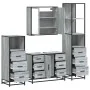 Set de muebles de baño 4 pzas madera contrachapada gris sonoma von , Badezimmermöbel - Ref: Foro24-3301263, Preis: 464,86 €, ...